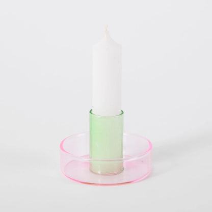 Duotone Glass Candle Holder