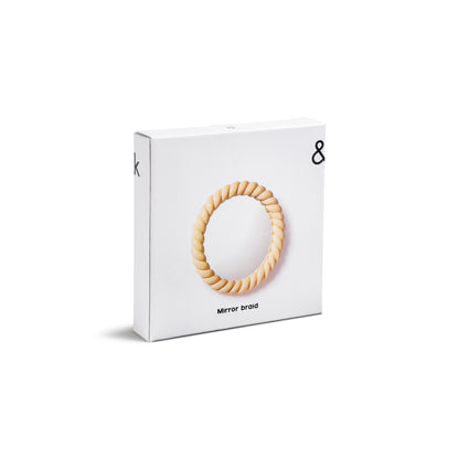 Round Yellow Braid Mirror