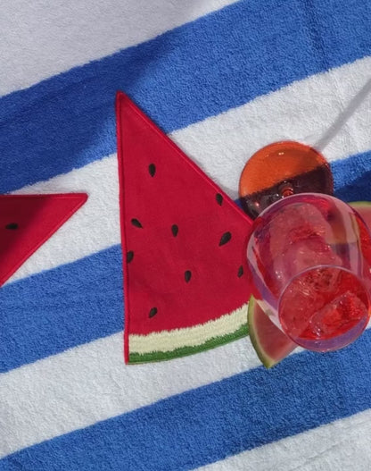 Watermelon Cocktail Napkins, Set of 4