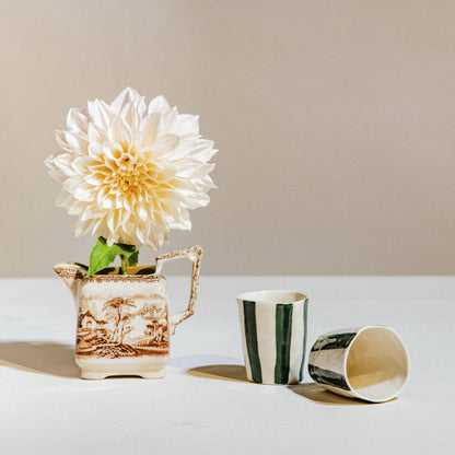 Bold-Stripe Wine Cup, Evergreen